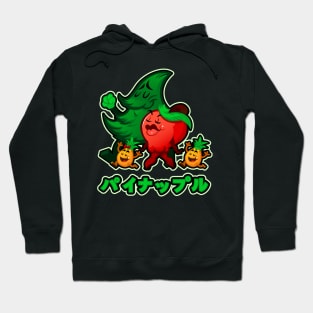 Funny Food Pun Pine + Apple = Pineapple Kanji Hoodie